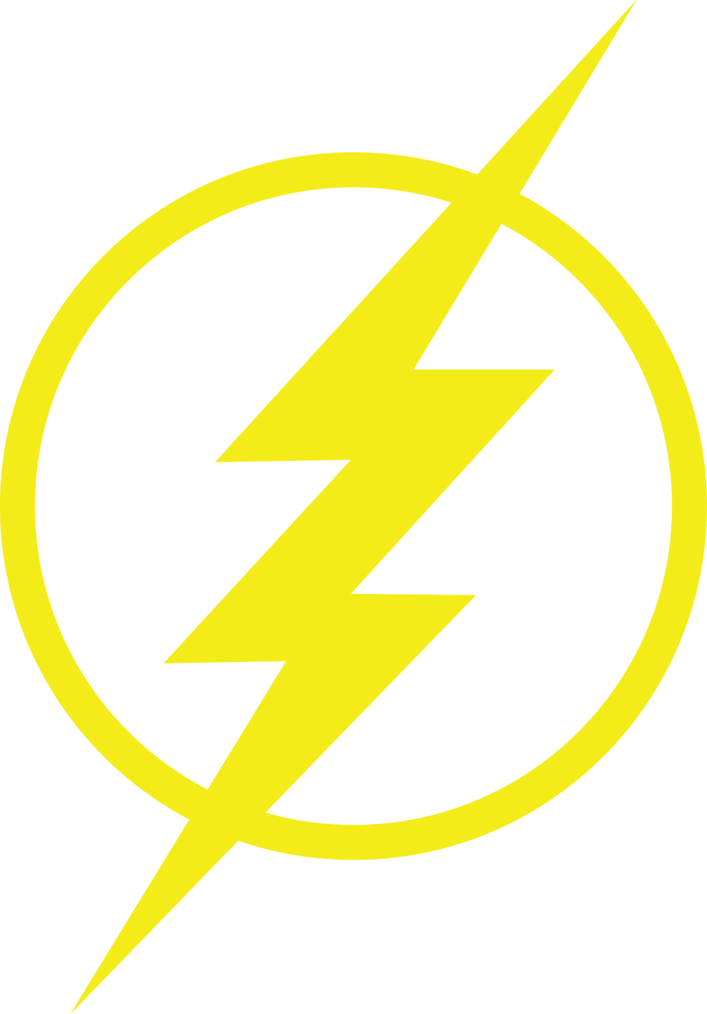 The Flash classic yellow lightning bolt in a circle logo on a white background.