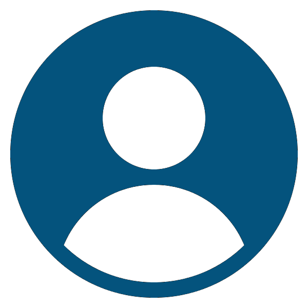 A generic blue user profile avatar icon with a white silhouette of a person