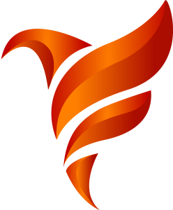 orange, red, flame, fire, wings, abstract, logo, letter F, gradient, symbol, vector, PNG, transparent, graphic design, illustration, download, modern, energy, speed, technology, hot