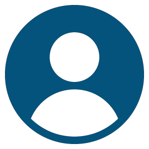 A generic blue user profile avatar icon with a white silhouette of a person